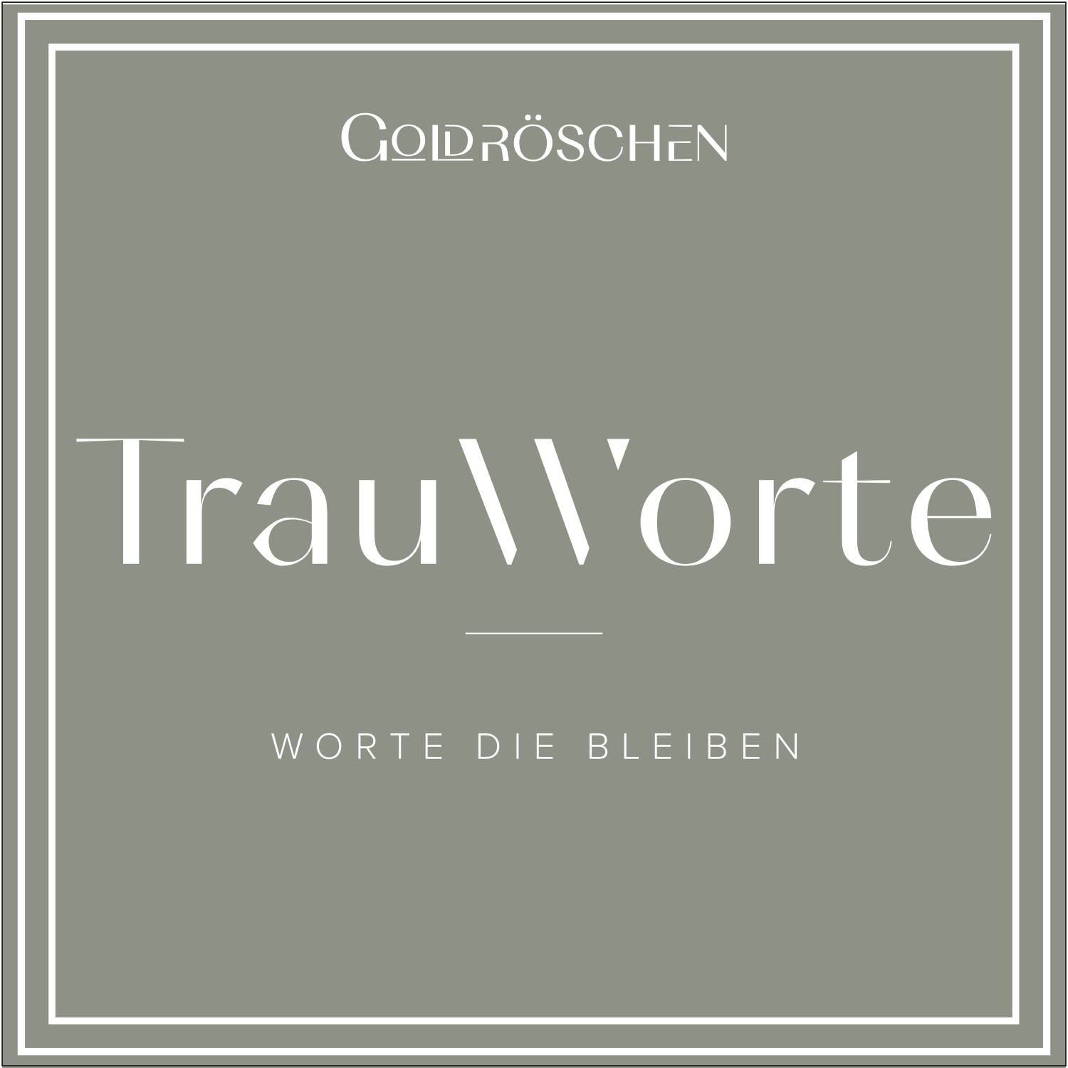 TrauWorte Logo von Goldröschen in Dark Green mit dem Claim Worte die bleiben