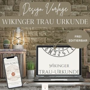 keltische Trauurkunde, Wikingerhochzeit Urkunde, Vorlage, personalisierbar