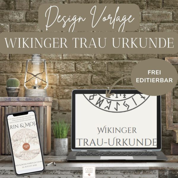keltische Trauurkunde, Wikingerhochzeit Urkunde, Vorlage, personalisierbar