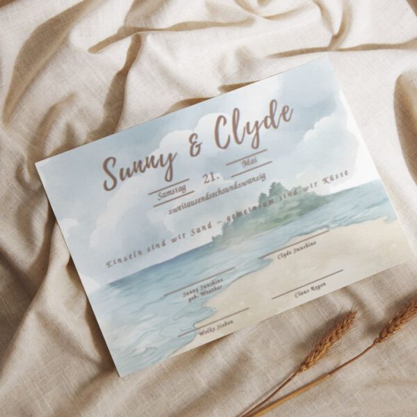 Vorlage Trauurkunde Hochzeitsurkunde Sand Ritual