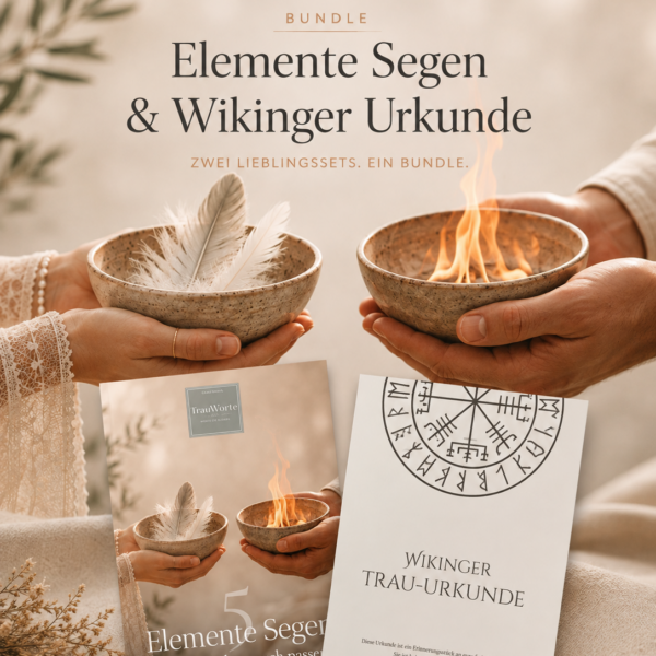 TrauWorte Bundle Elemente-Segen und Wikinger-Urkunde für die freie Trauung