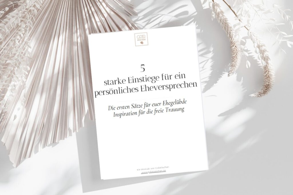 5 Einstiege für dein Eheversprechen