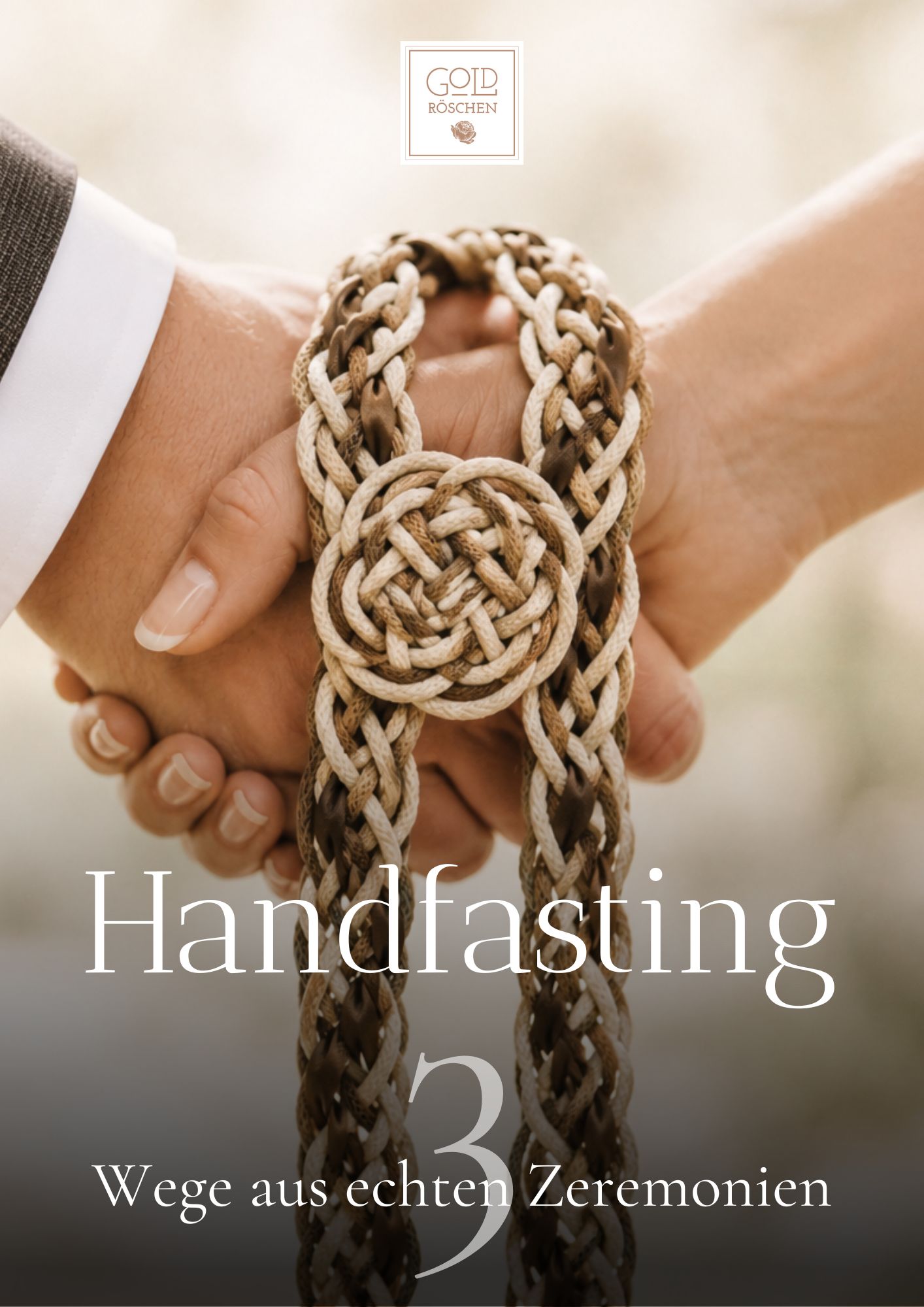 Editorial Cover des Handfasting Praxisbuchs mit geflochtenen Ritualbändern und Infinity Knoten