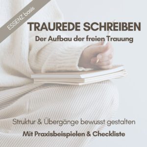 Cover des digitalen Leitfadens ESSENZ 00 Traurede schreiben zum Aufbau und zur Struktur freier Trauungen