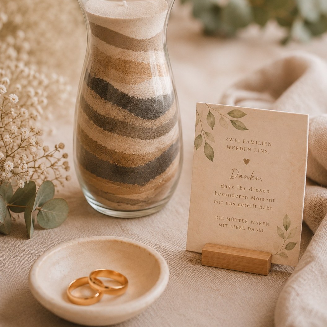 Freie Trauung Sandritual mit Ringtausch
