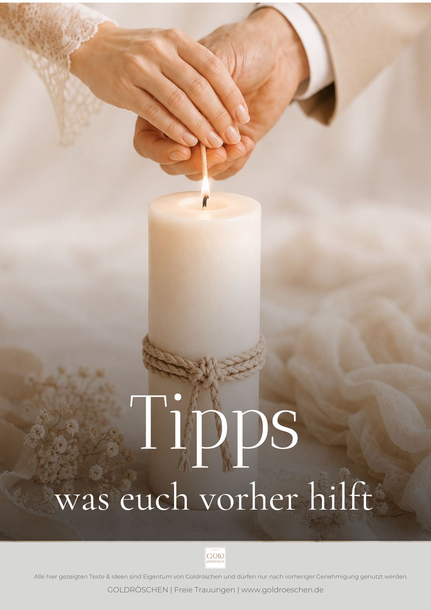 Praktische Tipps zur Hochzeitskerze in der freien Trauung.