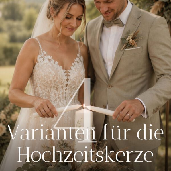 Cover des TrauWorte PDF-Guides „4 Varianten für die Hochzeitskerze“.