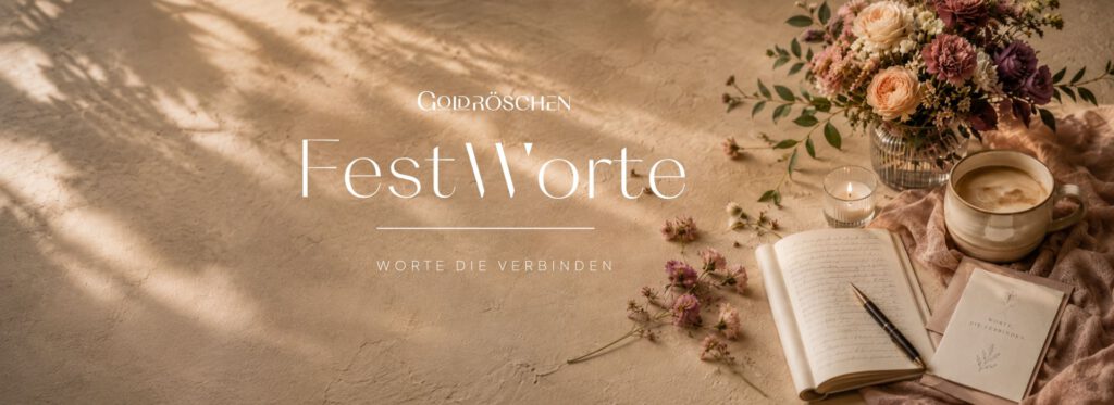 FestWorte von Goldröschen – Vorlagen für gute Wünsche, Fürbitten, Lesungen und persönliche Worte zur Hochzeit.