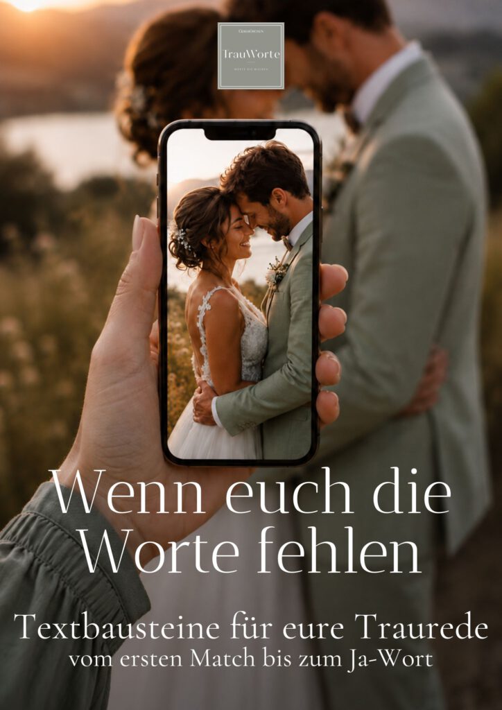 Cover von „Wenn euch die Worte fehlen – Textbausteine für eure Traurede vom ersten Match bis zum Ja-Wort“